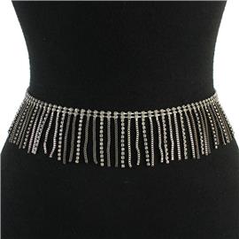 Rhinestones Fringed Belt