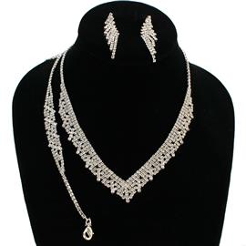 Rhinestones 3Pcs Necklace Set