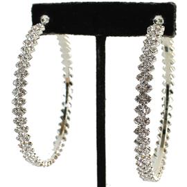 Rhinestone Hoop Earring