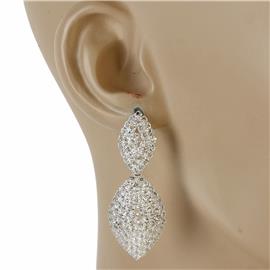 Rhinestones Casting Dangling Earring