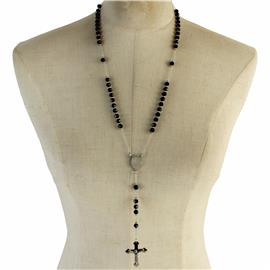 Stainless Steel Beads Rosary Necklace