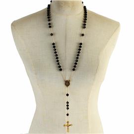 Stainless Steel Beads Rosary Necklace