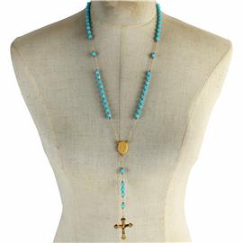 Stainless Steel Beads Rosary Necklace