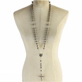 Stainless Steel Rosary Necklace