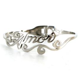 "Stainles Steel "Amor" Bangle "