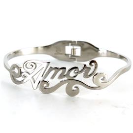 "Stainless Steel "Amor" Bangle "