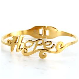 "Stainless Steel "Hope" Bangle "