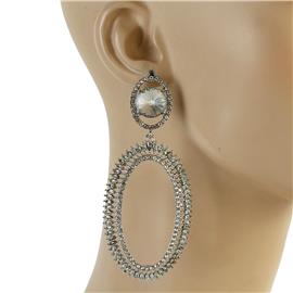 Crystal Oval Earring