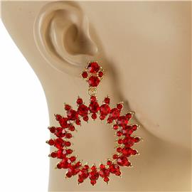 Crystal Round Drop Earring