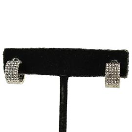 Cubic Zirconia Casting Huggie Earring