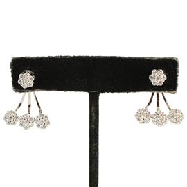 Cubic Zirconia Double Side Earring