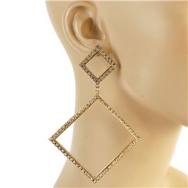 Crystal Square Earring