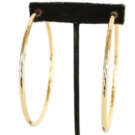 "".80" Metal Hammered Clip-On Hoop Earring "