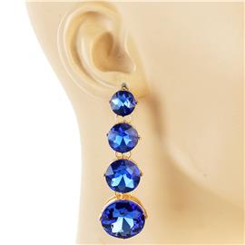 Crystal Long Round Earring