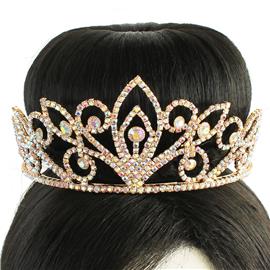 Rhinestones Leaf Crown Tiara