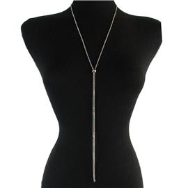 Rhinestones Long Slide Necklace