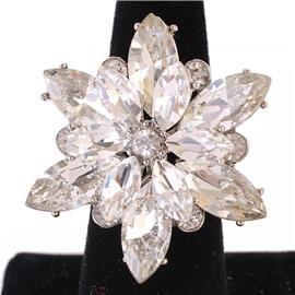 Crystal Chunky Flower Ring