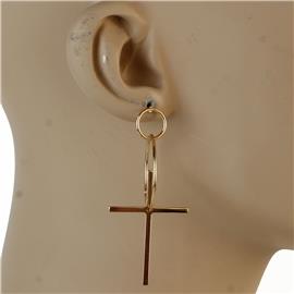 Metal Cross Earring