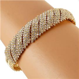 Rhinestones Striple Bangle Bracelet