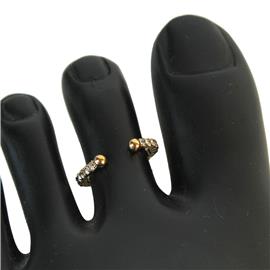 Rhinestones One Line Toe Ring