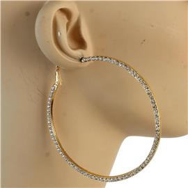 80mm Rhinestone Hoop Earring