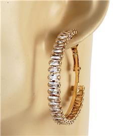 40mm Crystal Hoop Earring