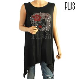 PLUS Rhinestone Soul Sister T Shirt