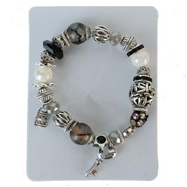 Crystal Beads Heart Key Bracelet