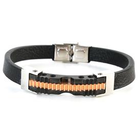 Leather Stainless Steel Fashion Bracelet