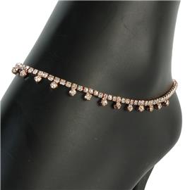 Rhinestones Drop Anklet