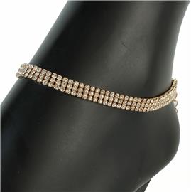 Rhinestones Casting Anklet