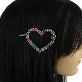 Rhinestone Heart Hair Pin