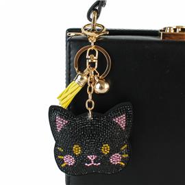 Rhinestone Cat Key Chain