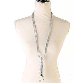 Fashion Mesh Rhinestone Necklace Set