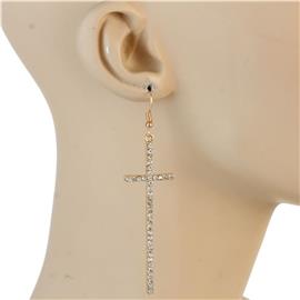 Crystal Cross Dangling Earring