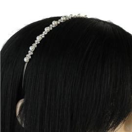 Rhinestone With Pearl Hair Band