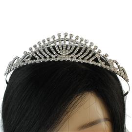 Rhinestone Fringed Tiara