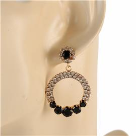 CZ Round Flower Earring