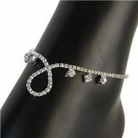 Rhinestone Slider Anklet