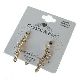 Crystal Leaves Crawler Earring