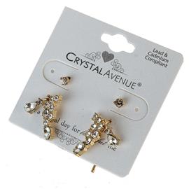 Crystal Casting Tear Crawler Earring