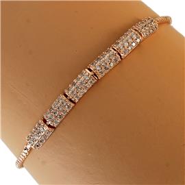 Cubic Zirconia Bar Slide Bracelet