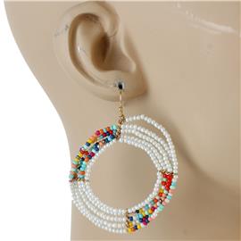 Fashion Beads Hoop Earring