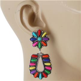 Turquoise Flower Earring