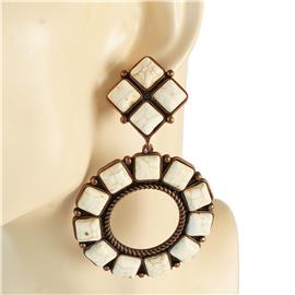 Turquoise Round Clip-On Earring