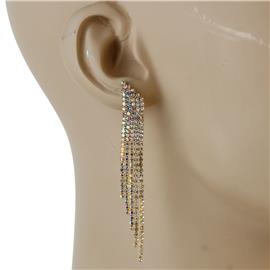 Rhinestones Fringed Earring