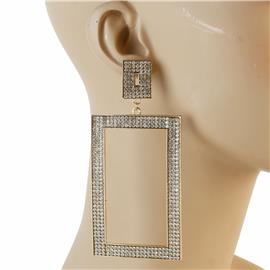 Crystal Rectangle Earring