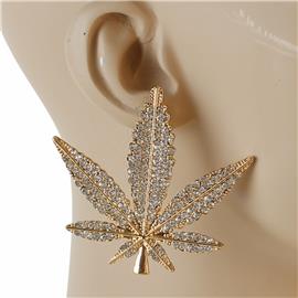 Crystal Leaves Earring