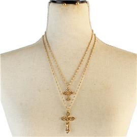 Fashion Religious Cross Necklace Set