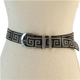 Fashion Rhinestone Patterned 15 Ln Belt